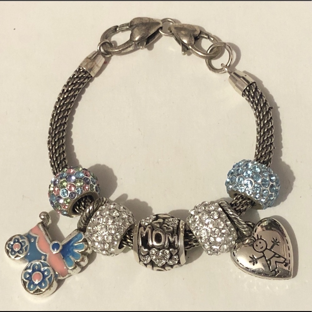 🆕 Brighton Happy Boy silver heart charm Stick figure both sides Retired NWOT - Picture 5 of 6
